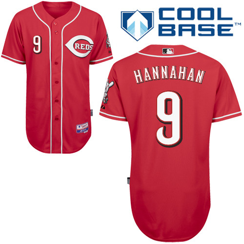 Jack Hannahan #9 mlb Jersey-Cincinnati Reds Women's Authentic Alternate Red Cool Base Baseball Jersey